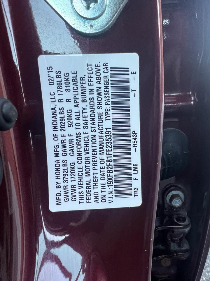 Honda Civic EX Sedan CVT 2015