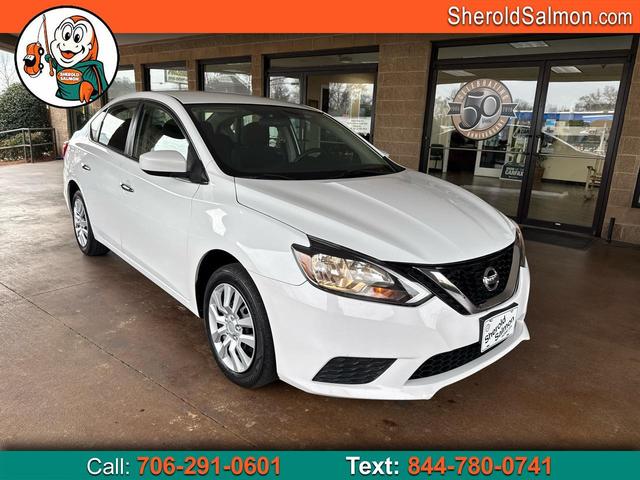 White 2019 Nissan Sentra S FWD Sedan Front-Wheel Drive Automatic