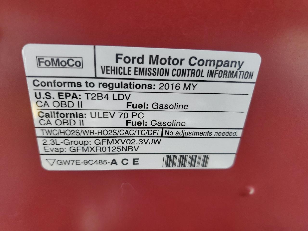 Ford Mustang 2dr Fastback EcoBoost 2016