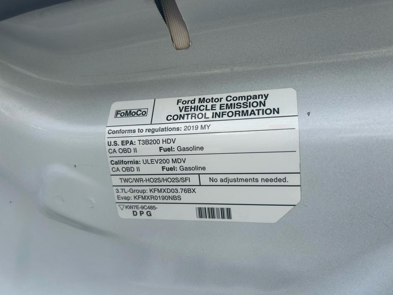 Ford Transit Van T-250 148" Low Rf 9000 GVWR Sliding RH Dr 2019