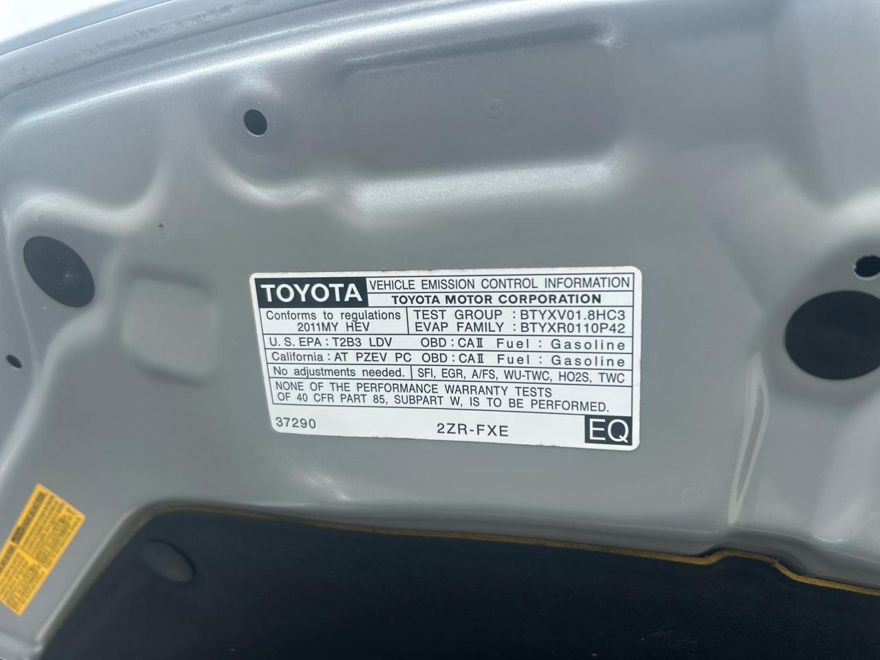 Toyota Prius 5dr HB III (Natl) 2011