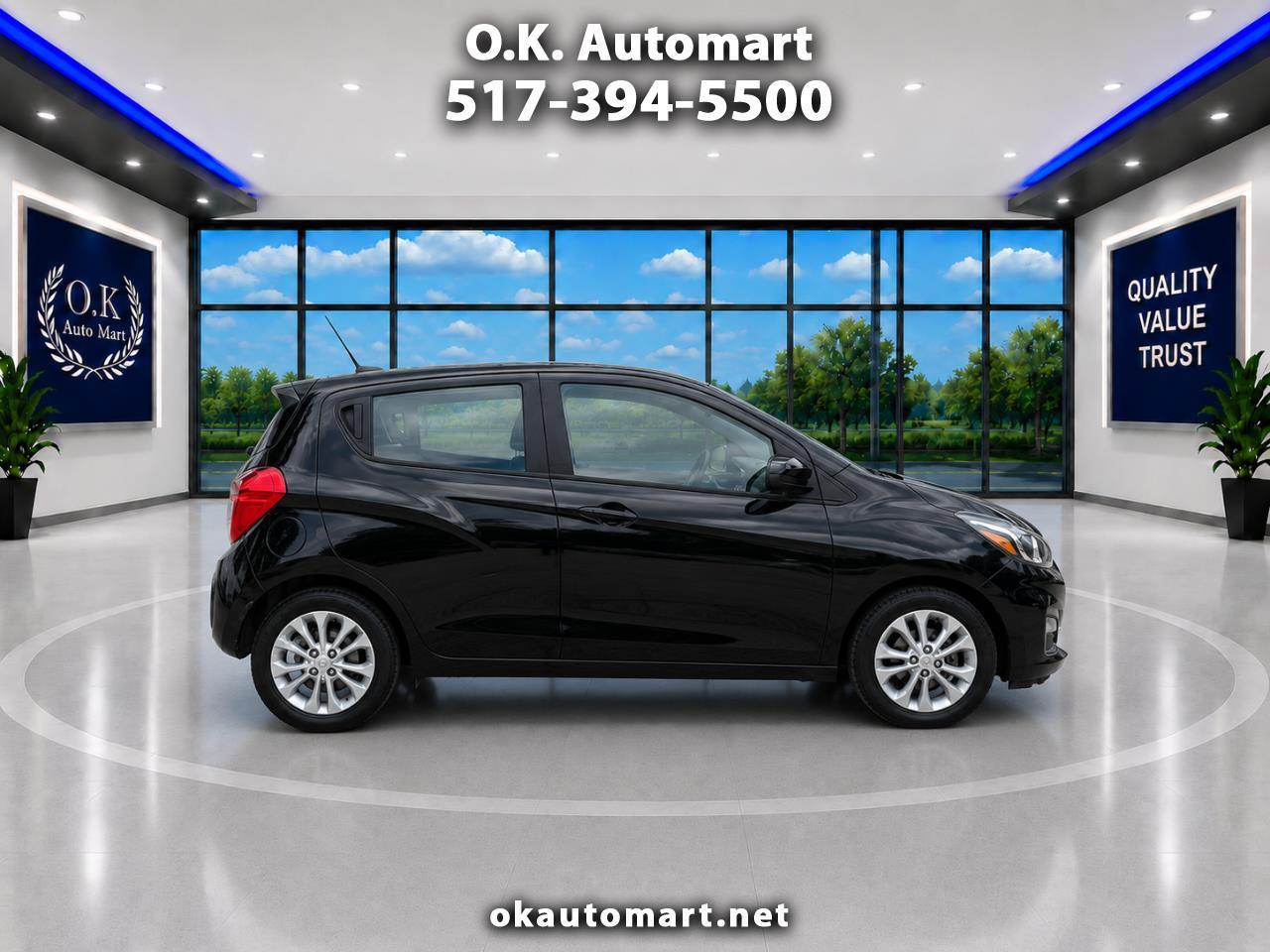 Black 2020 Chevrolet Spark Hatchback Front-Wheel Drive Continuously Variable Transmission