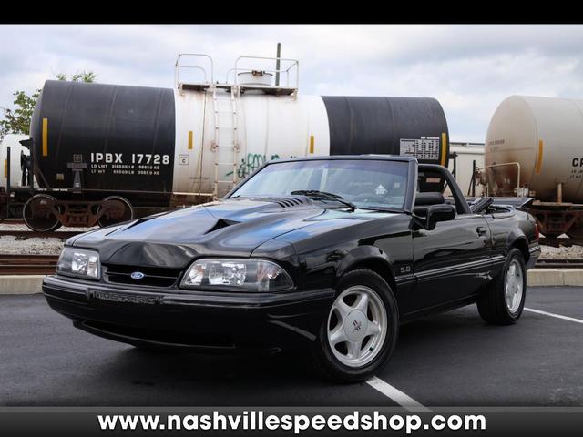 Black 1993 Ford Mustang LX 5.0 Convertible RWD Convertible Rear-Wheel Drive Manual
