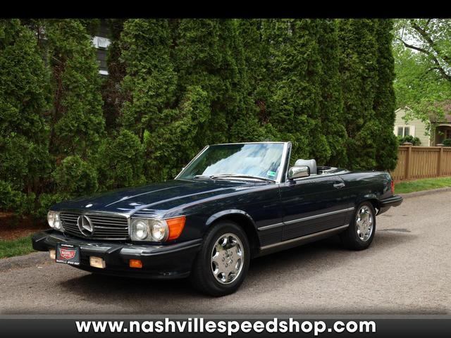 Blue 1986 Mercedes-Benz SL-Class 560SL Convertible Rear-Wheel Drive Automatic