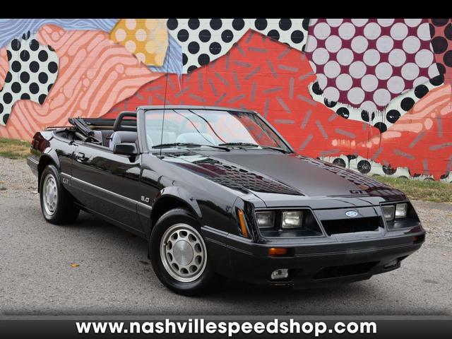 Black 1986 Ford Mustang Convertible Rear-Wheel Drive Automatic