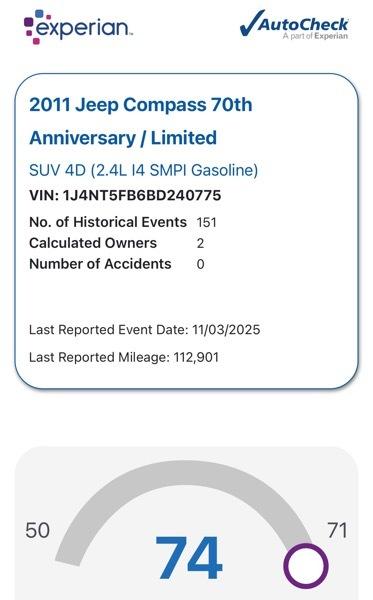 Jeep Compass Limited FWD 2011