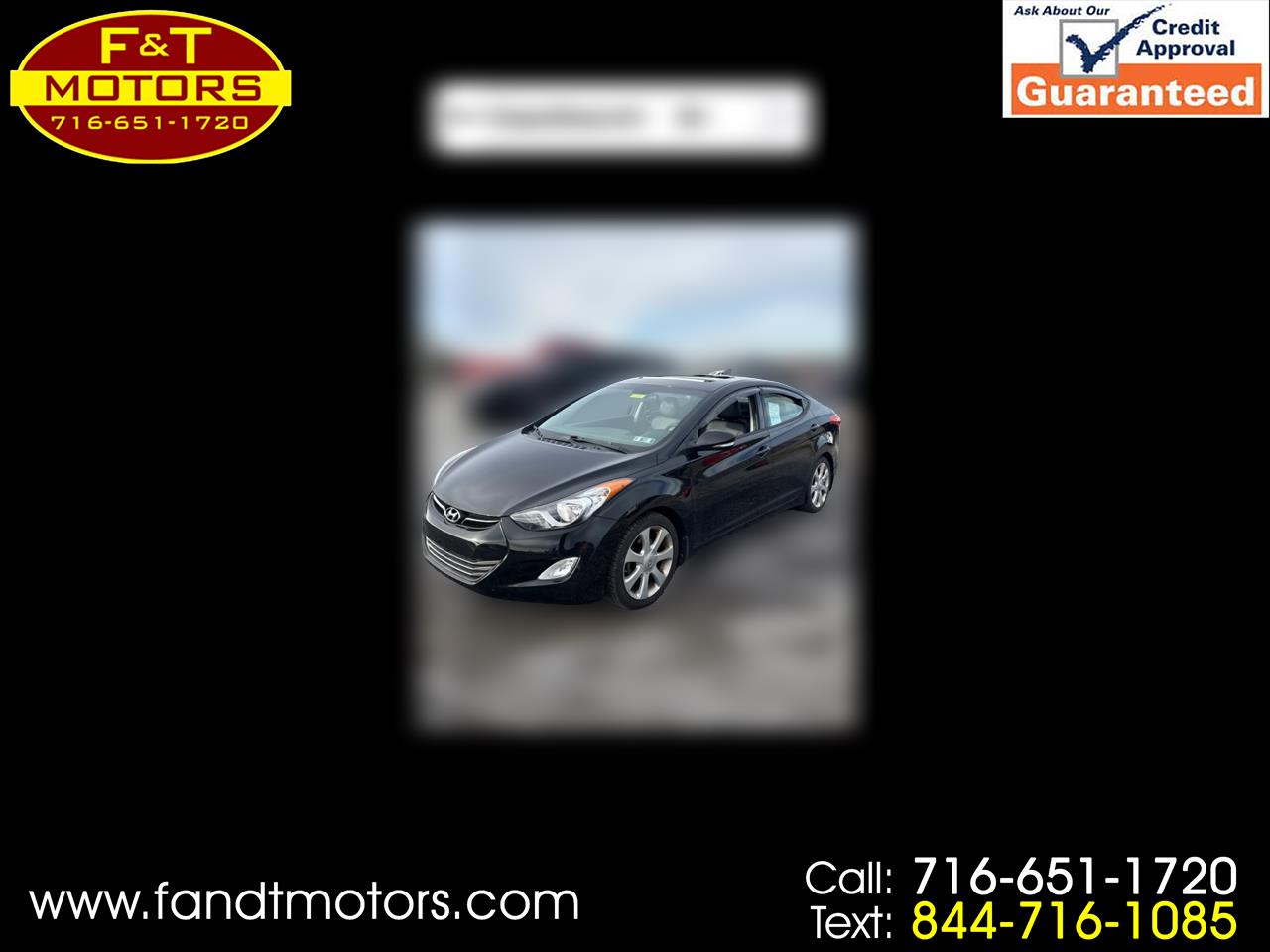 2013 Hyundai Elantra 4dr Sdn Auto Limited PZEV (Alabama Plant)