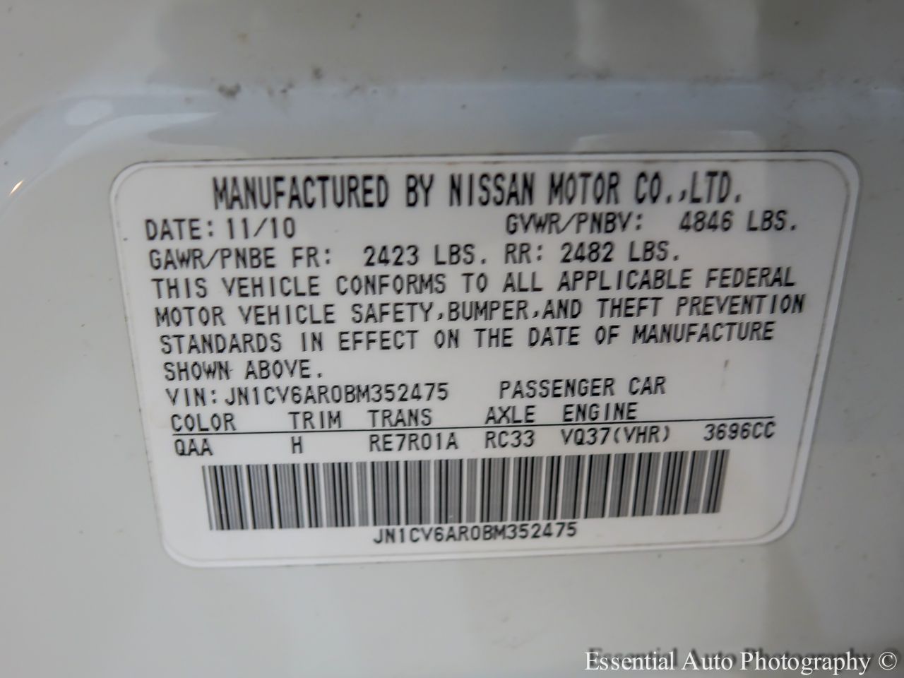 Infiniti G Sedan G37x AWD 2011 Infiniti G Sedan G37x AWD 2011