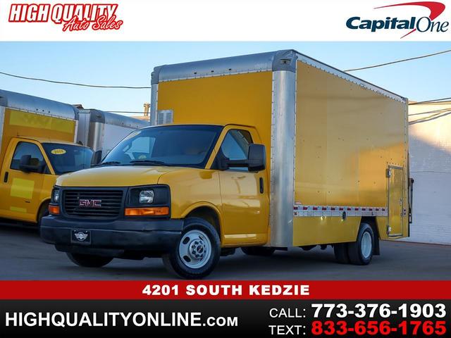 Yellow 2016 GMC Savana Chassis 3500 177 Cutaway with 1WT RWD Van Rear-Wheel Drive Automatic