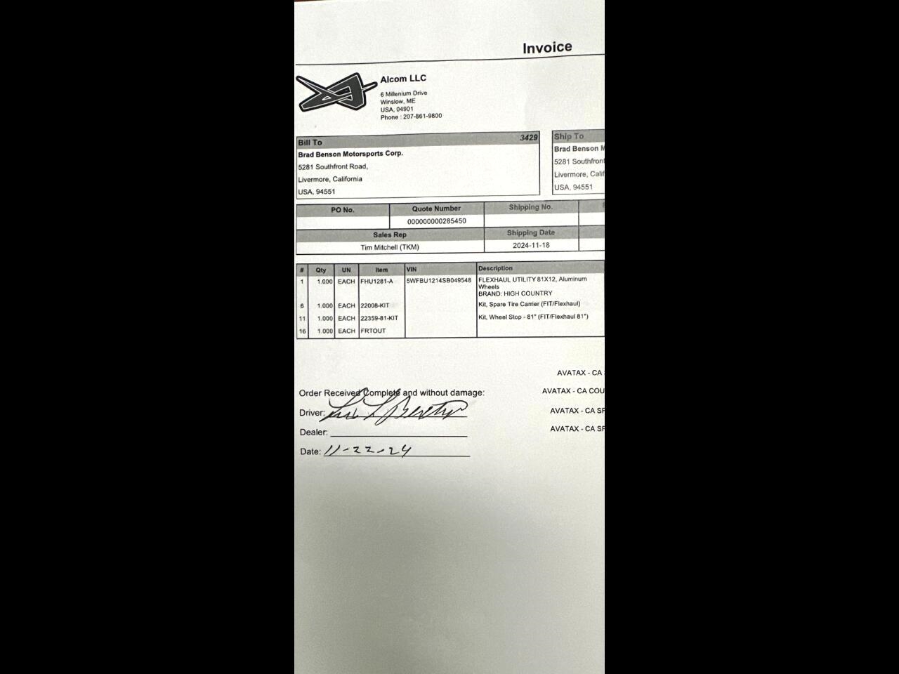 Alcom 6.5x14 All Aluminum Single Axle Utility   2025 Alcom 6.5x14 All Aluminum Single Axle Utility   2025