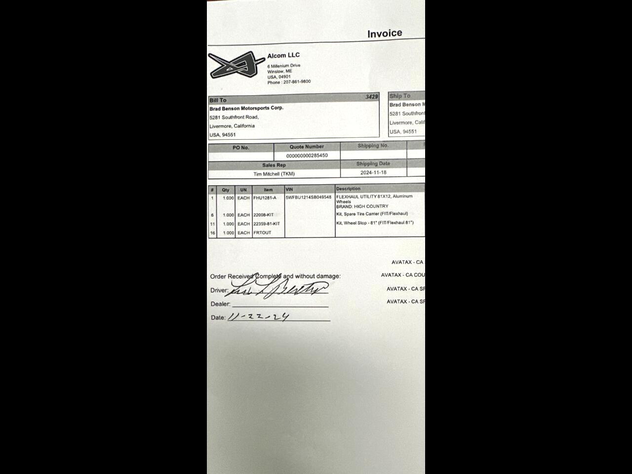 Alcom 6.5x14 All Aluminum Single Axle Utility   2025 Alcom 6.5x14 All Aluminum Single Axle Utility   2025