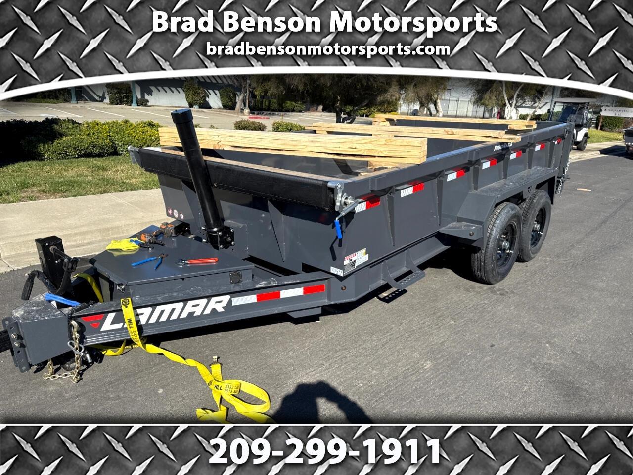 2025 Lamar 14 Foot Dump 14 FOOT DUMP TELESCOPIC 14K GVWR RAMPS TARP