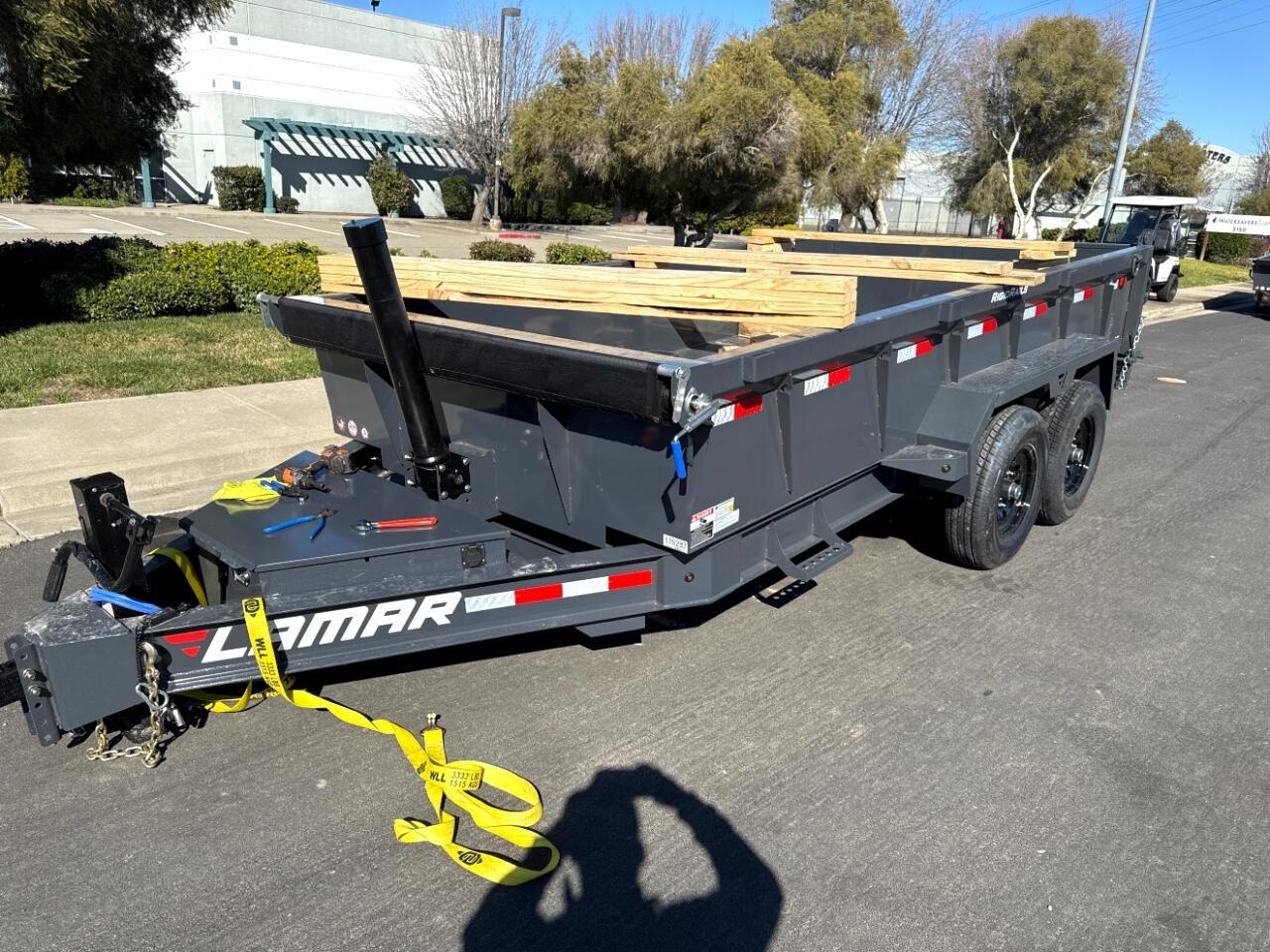 2025 Lamar 14 Foot Dump 14 FOOT DUMP TELESCOPIC 14K GVWR RAMPS TARP