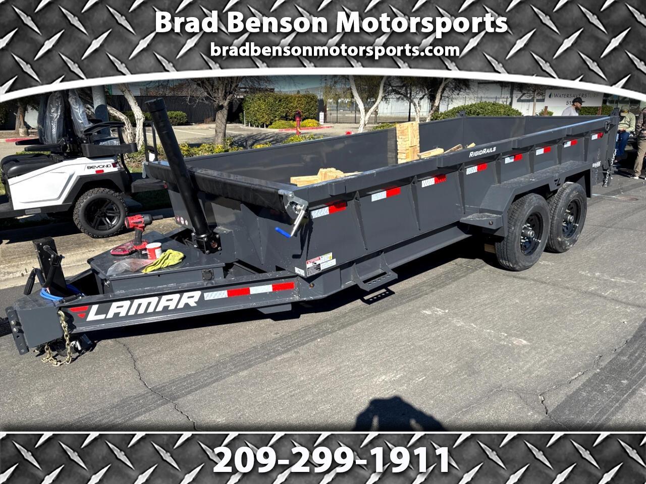 2025 Lamar 16 Foot Dump 16 FOOT TELESCOPIC 16K GVWR TARP RAMPS