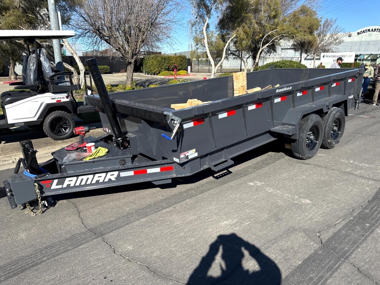 2025 Lamar 16 Foot Dump 16 FOOT TELESCOPIC 16K GVWR TARP RAMPS