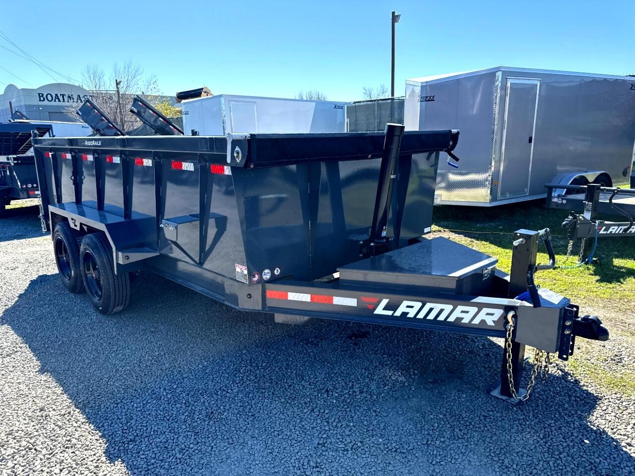 2025 Lamar 14 Foot Dump 14 FOOT 4 FOOT SIDES 16K GVWR RAMPS TARP
