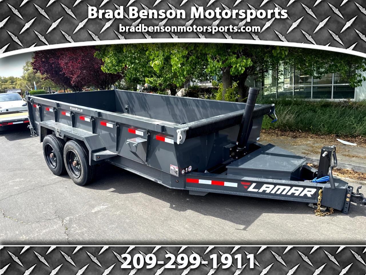 2025 Lamar 16 Foot Dump 16 FOOT TELESCOPIC 16K GVWR RAMPS TARP