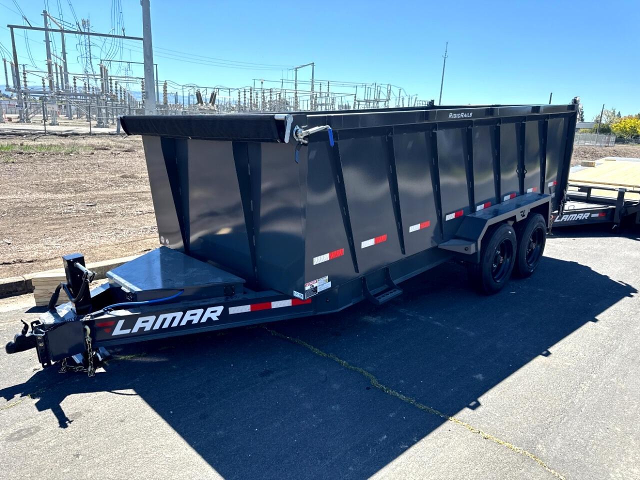 2025 Lamar 16 Foot Dump 16 FOOT 4 FOOT SIDES 16K GVWR RAMPS TARP