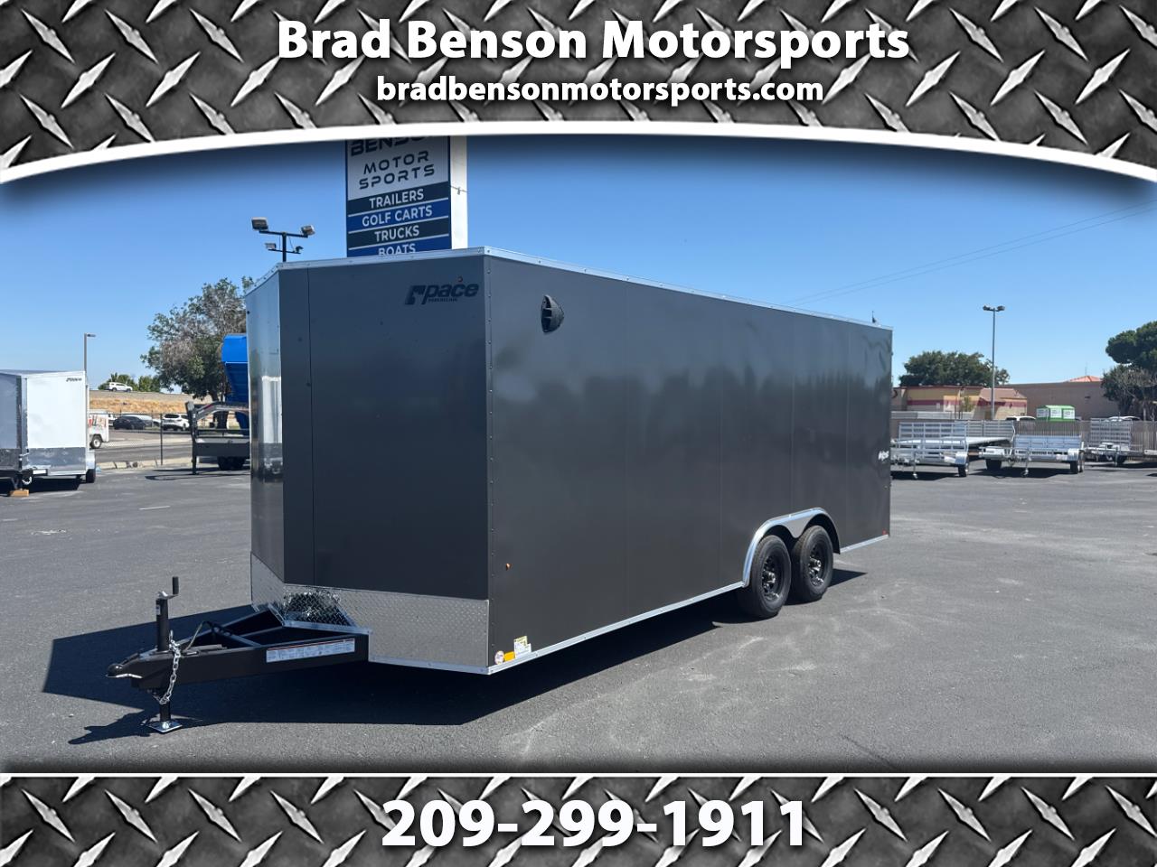 2025 Pace American JT85X20TE3 8.5 X 20 1000GVWR EXT HEIGHT SCREWLESS EXT