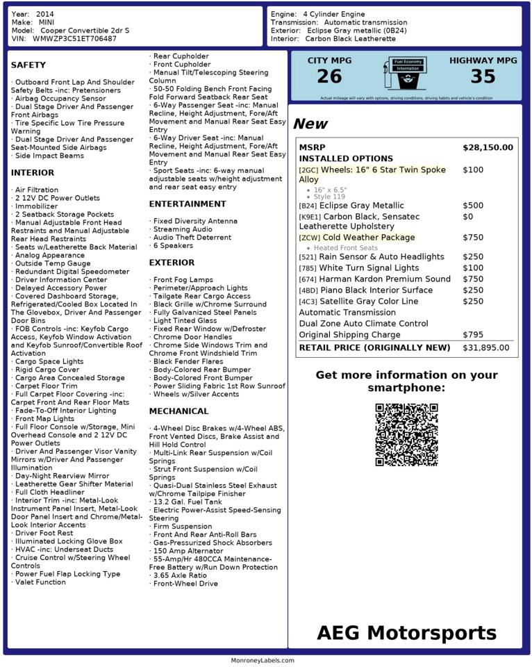 MINI Cooper Convertible  2014