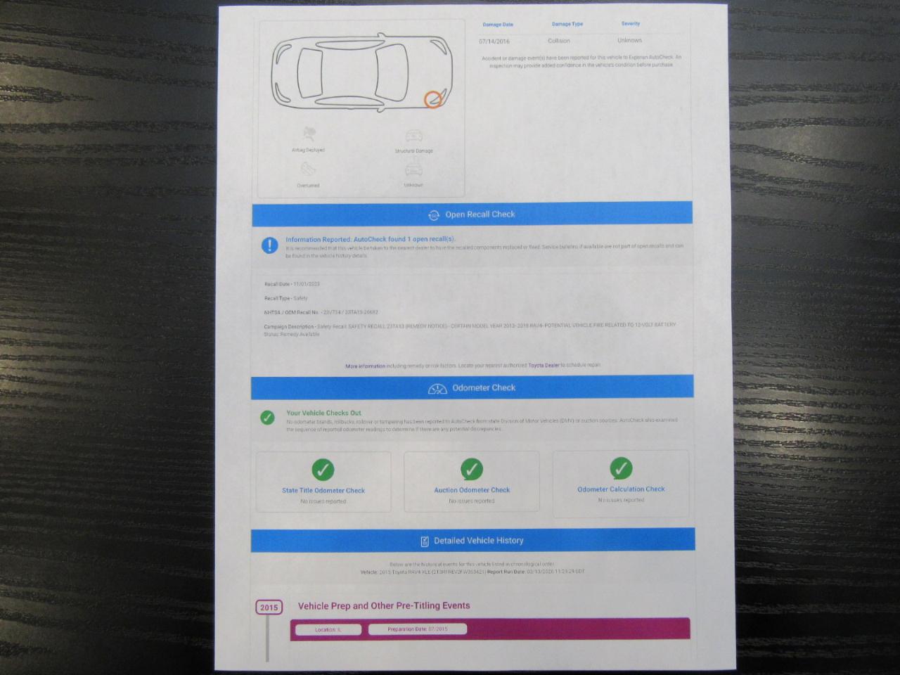 Toyota RAV4 XLE AWD 2015