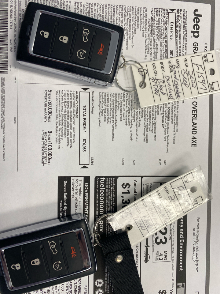 Jeep Grand Cherokee 4xe Overland 4x4 2022