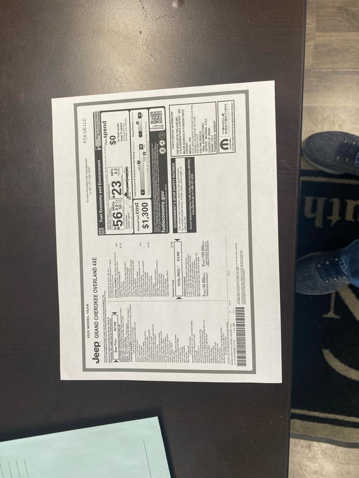 Jeep Grand Cherokee 4xe Overland 4x4 2022