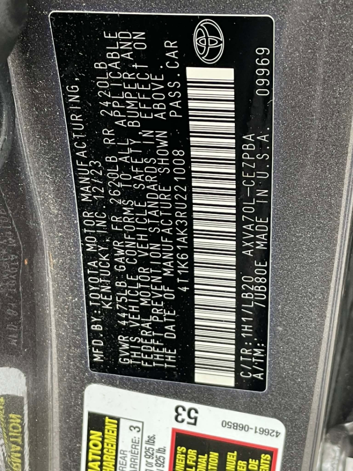 Toyota Camry XSE 2024