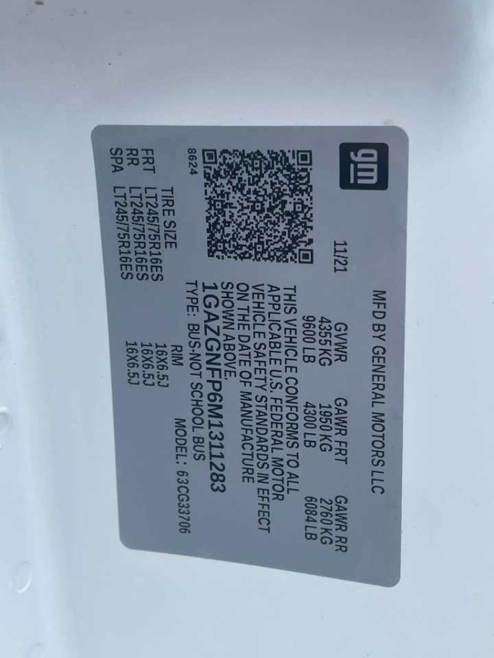 Chevrolet Express LS 3500 Extended 2021