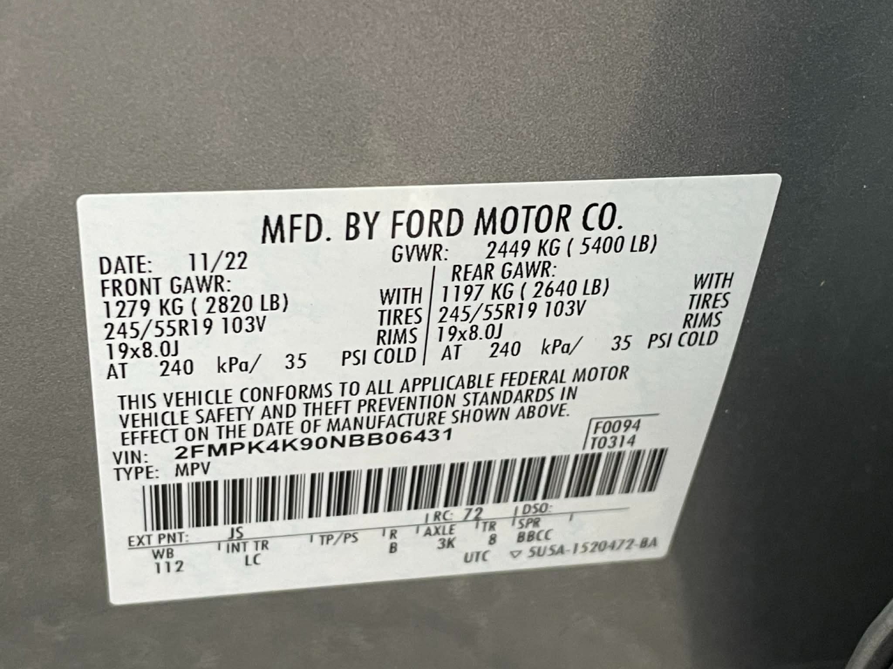 Ford Edge Titanium AWD 2022