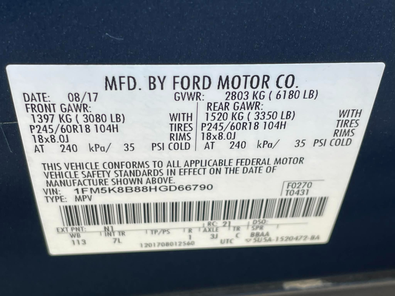 Ford Explorer Base 4WD 2017