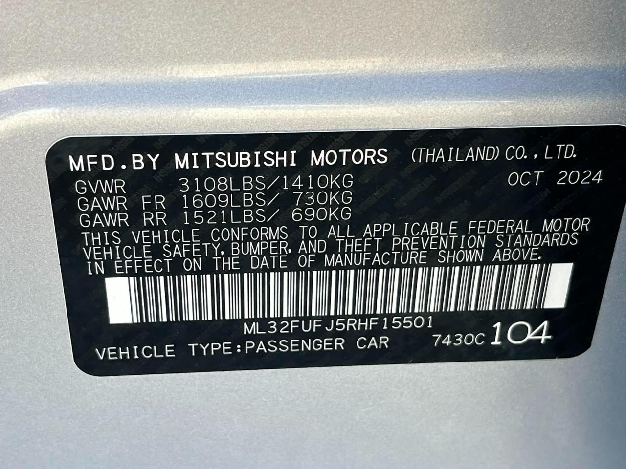 Mitsubishi Mirage G4 ES 6M 2024