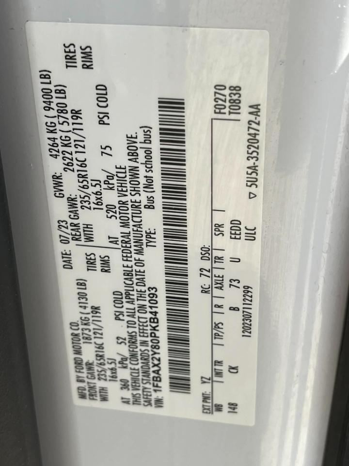 Ford Transit 350 Wagon Low Roof XL w/Sliding Pass. 148-in. WB 2023