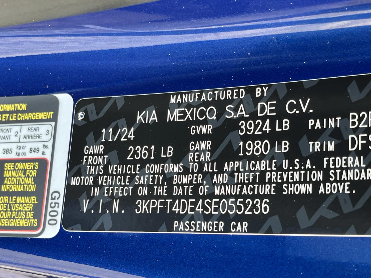 Kia K4 LX 2025