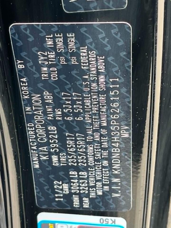 Kia Carnival LX Seat Package 2023