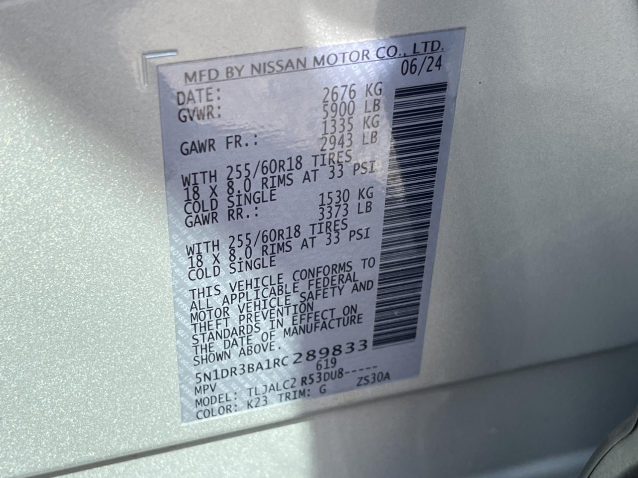 Nissan Pathfinder SV 2024