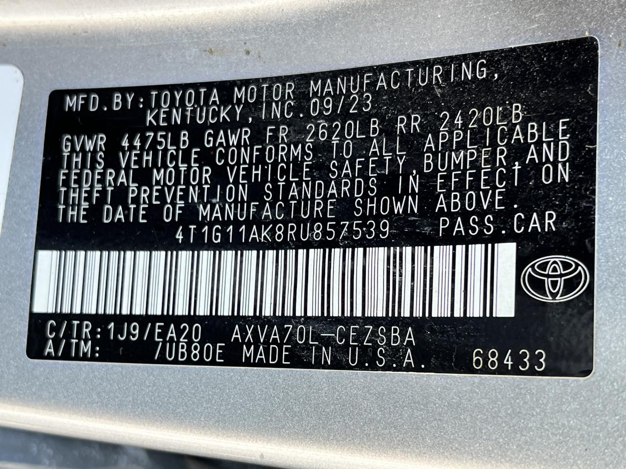 Toyota Camry SE 2024
