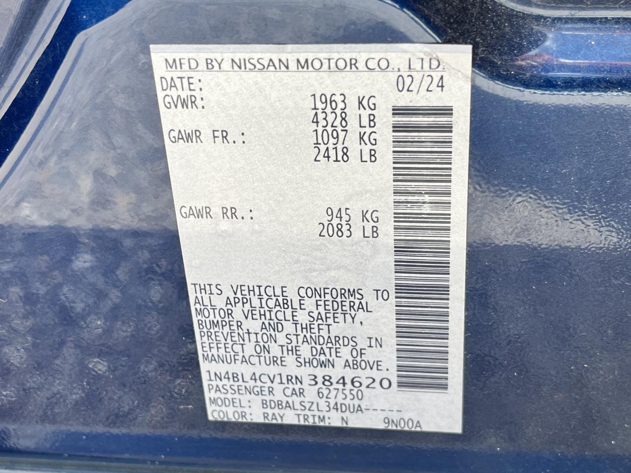 Nissan Altima 2.5 SR 2024