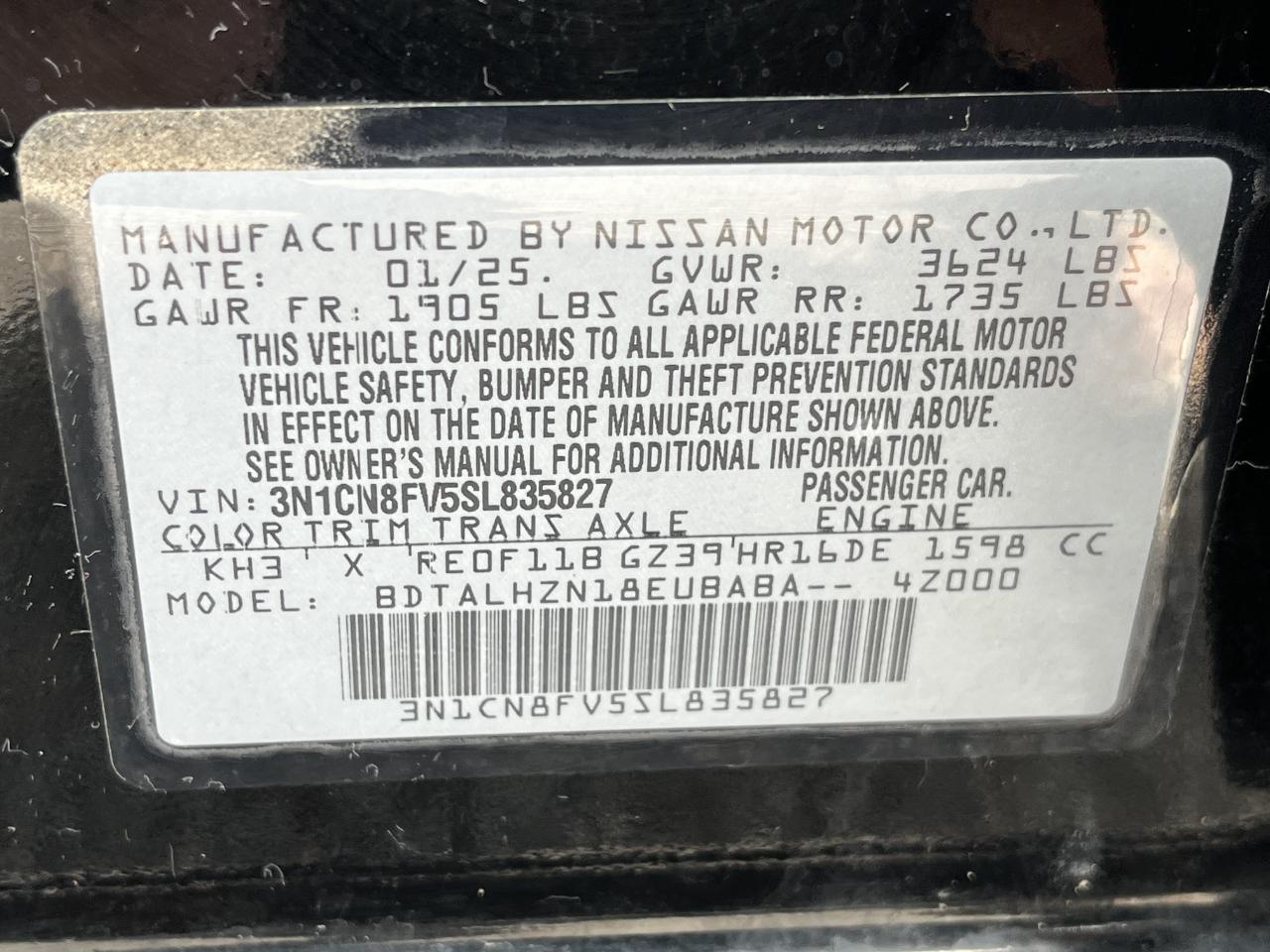 Nissan Versa SR 2025