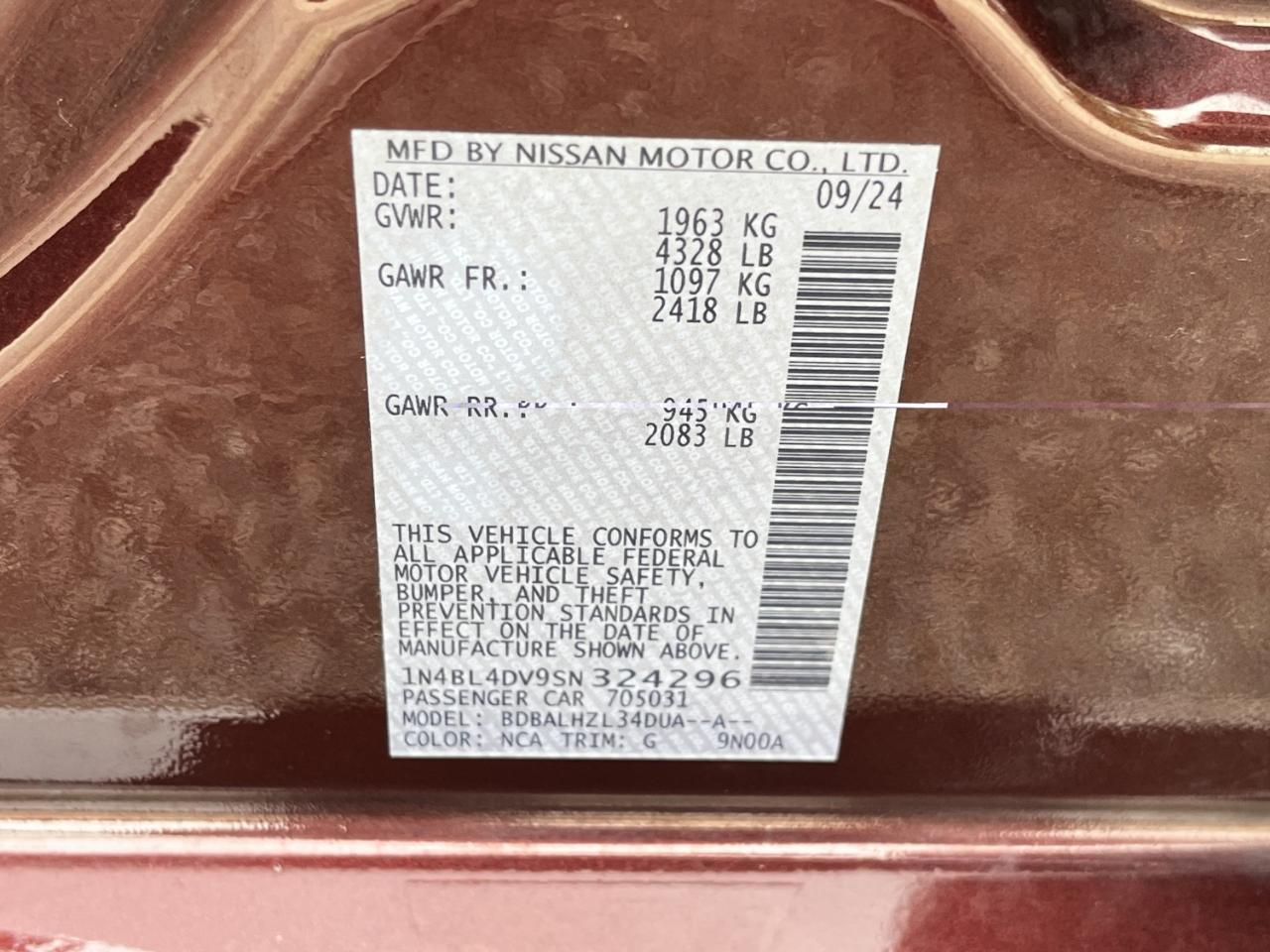 Nissan Altima 2.5 SV 2025