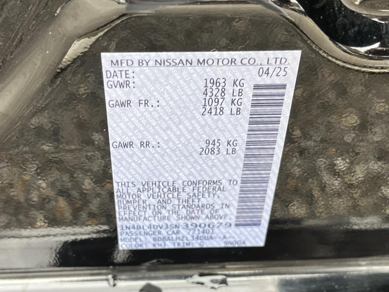 Nissan Altima 2.5 SV 2025