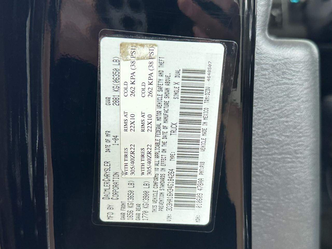 Dodge Ram 1500 SRT-10 2WD 2004