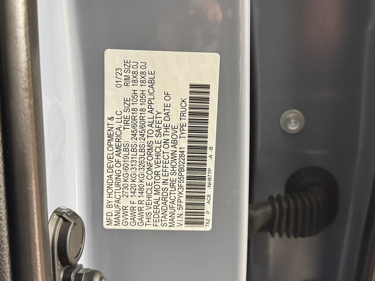 Honda Ridgeline RTL AWD 2023