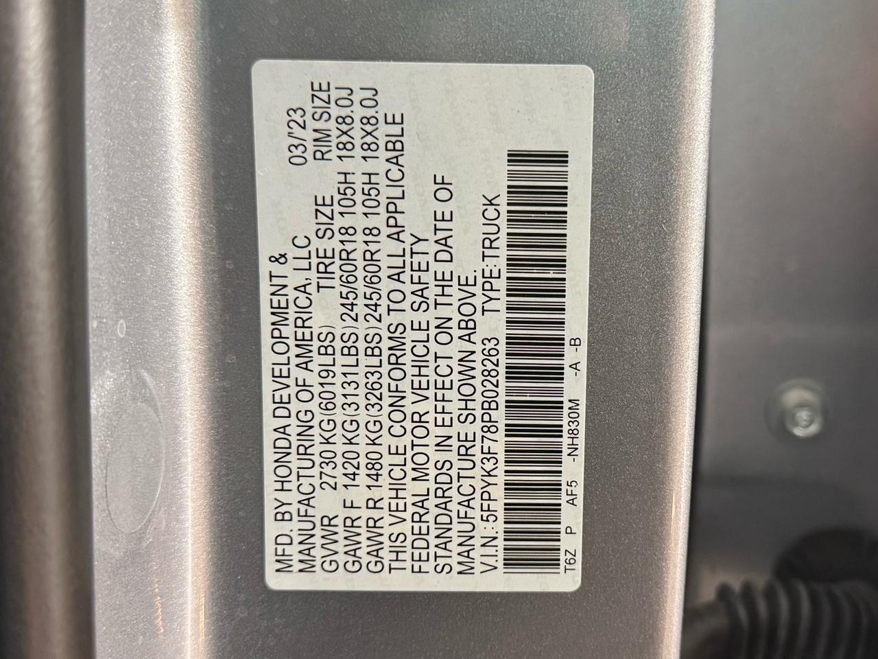 Honda Ridgeline RTL-E AWD 2023