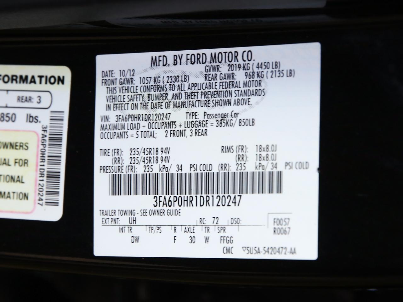 Ford Fusion SE 2013