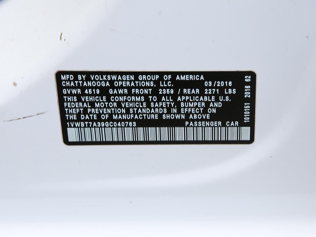 Volkswagen Passat  2016