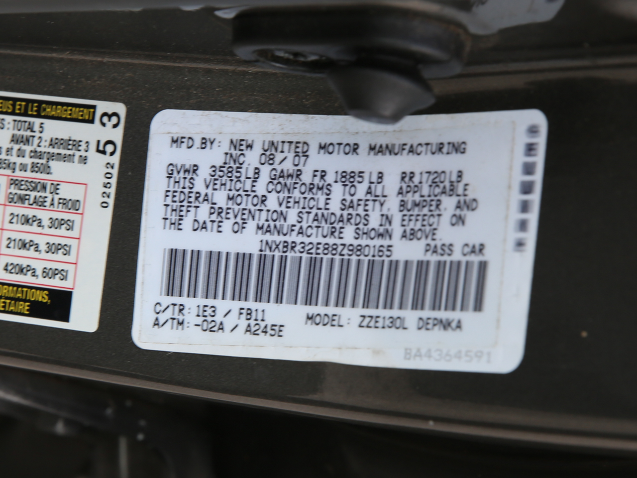 Toyota Corolla  2008