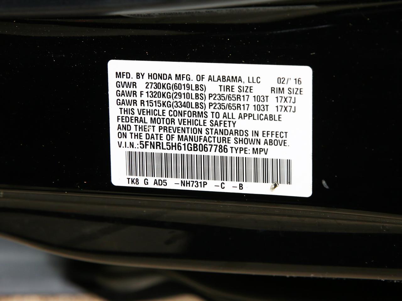 Honda Odyssey EX-L 2016