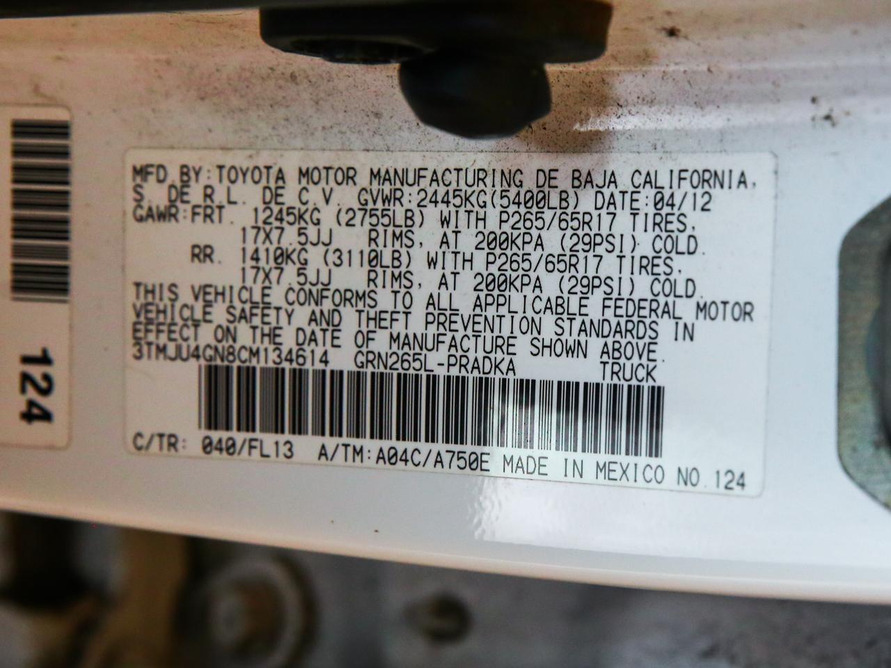 Toyota Tacoma  2012