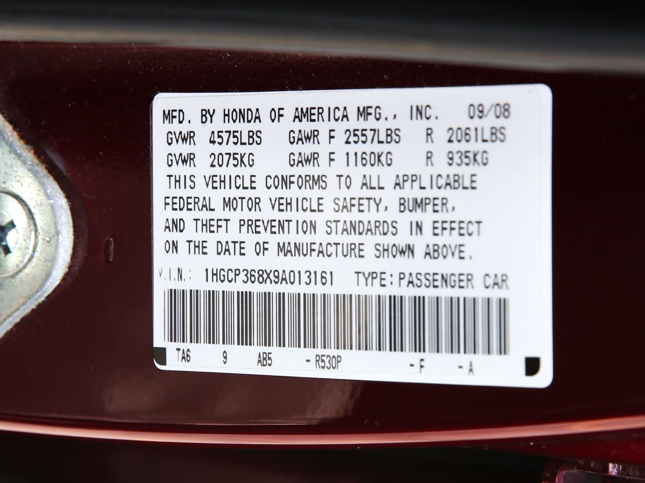 Honda Accord EX-L Sedan 2009